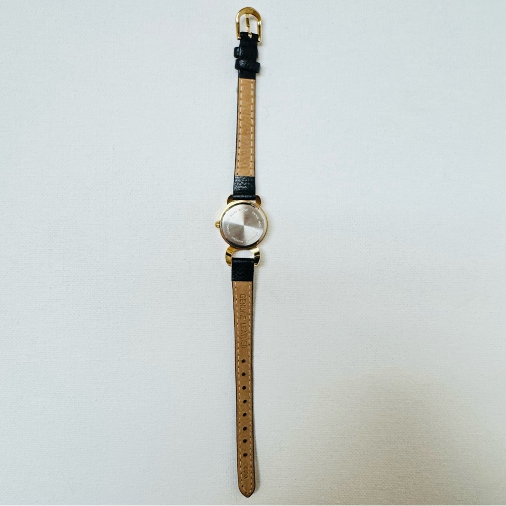 Avon Diamond Small Face Women's Watch Gold Black Dial Leather 2007 F313928-1/P - Picture 10 of 14